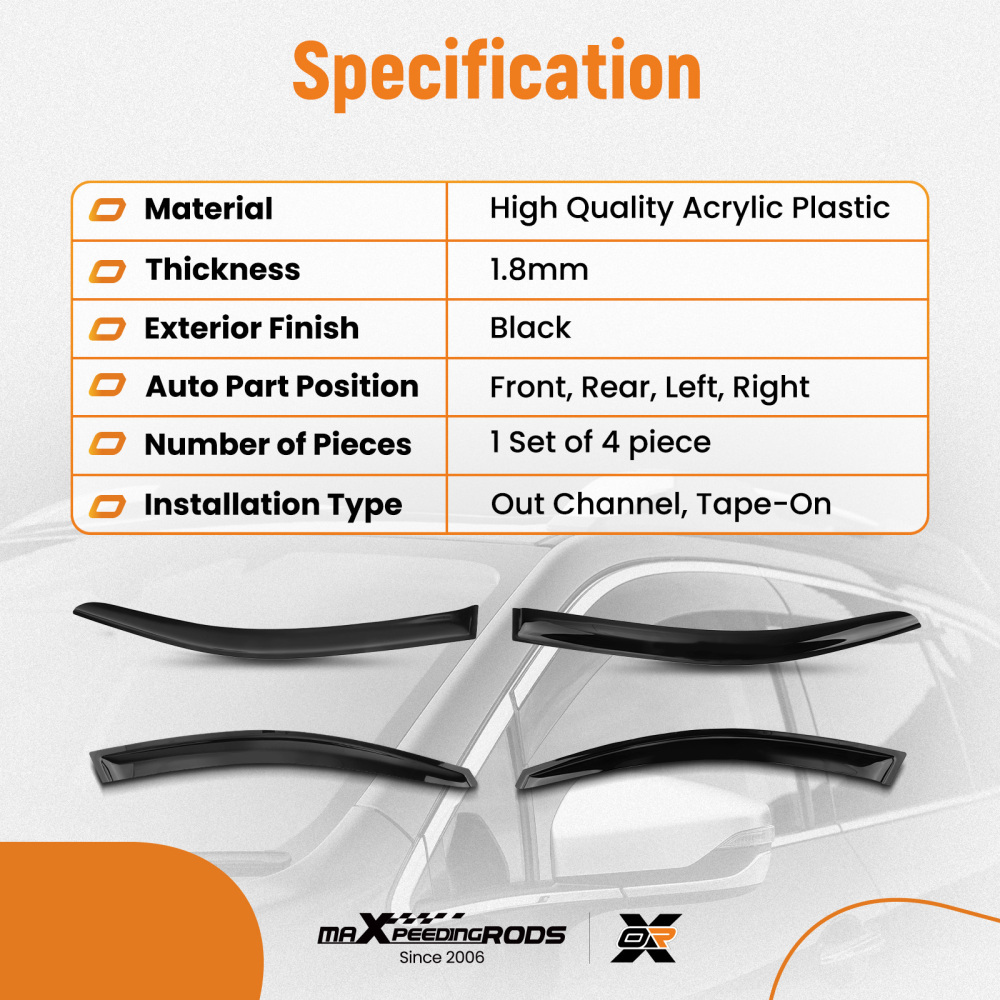 Wind Deflectors compatible for SKODA Octavia MK3 2013-2020 Outside Mount Sun Visor