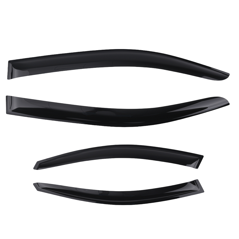 4PC RainWind Deflectors compatible for SKODA Octavia MK3 Outside Mount Black Tinted