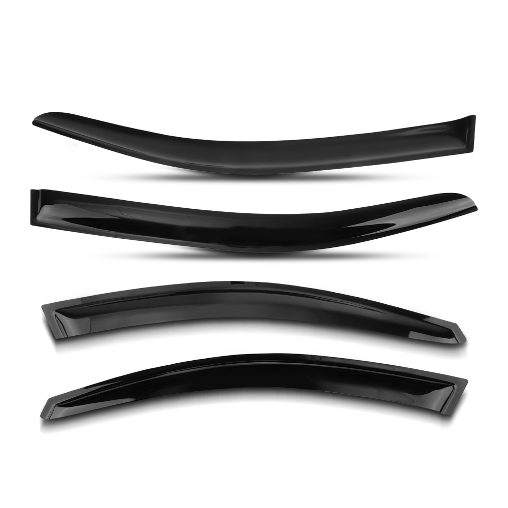 4PC RainWind Deflectors compatible for SKODA Octavia MK3 Outside Mount Black Tinted