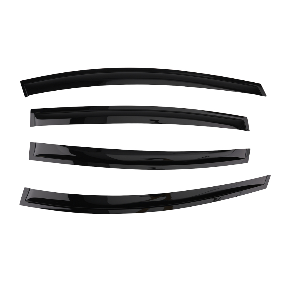 4pc Window Rain Guards Wind Deflectors Black Set compatible for Toyota 4Runner 2010-2024