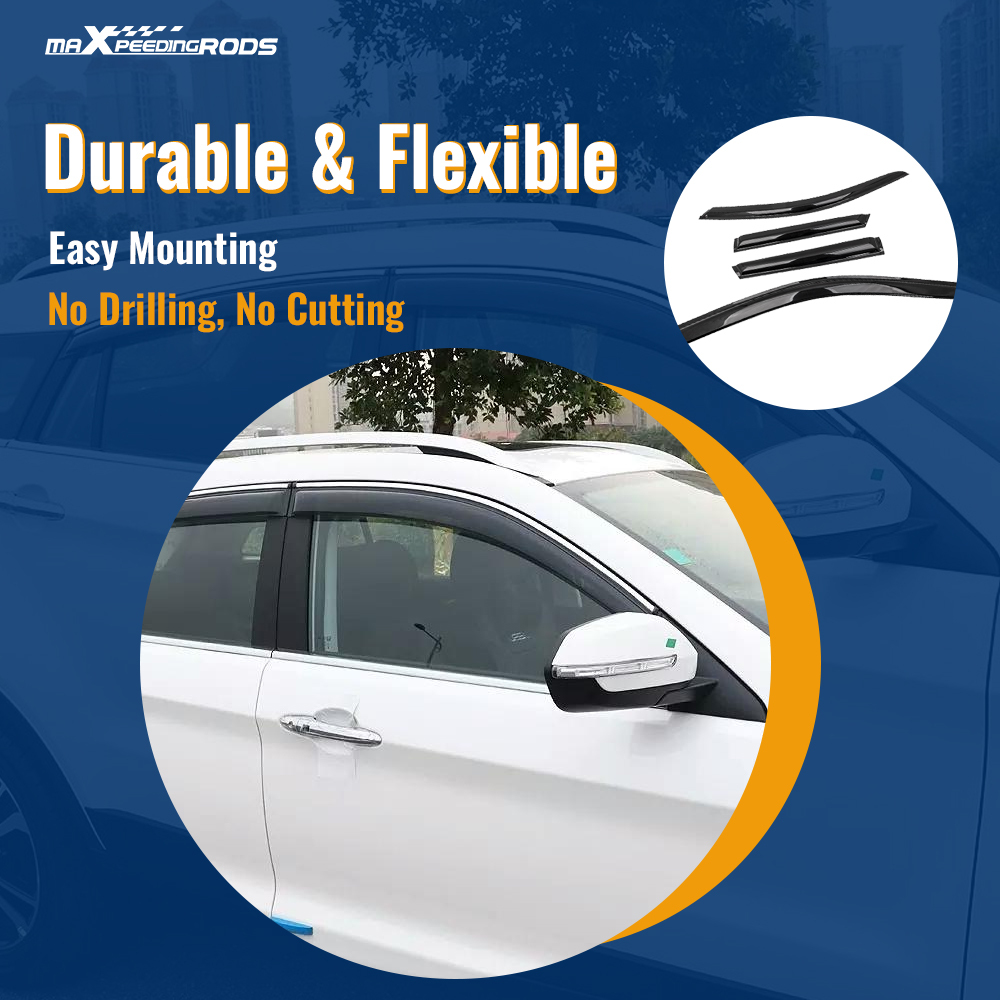 4pcs Sun Visor Vent Weathershields compatible for Ford Territory 2004-2018 2008 2012 2015