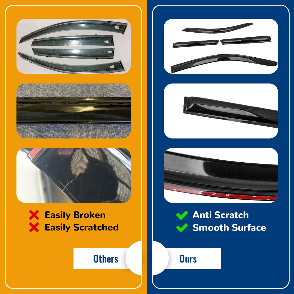 4pcs Sun Visor Vent Weathershields compatible for Ford Territory 2004-2018 2008 2012 2015