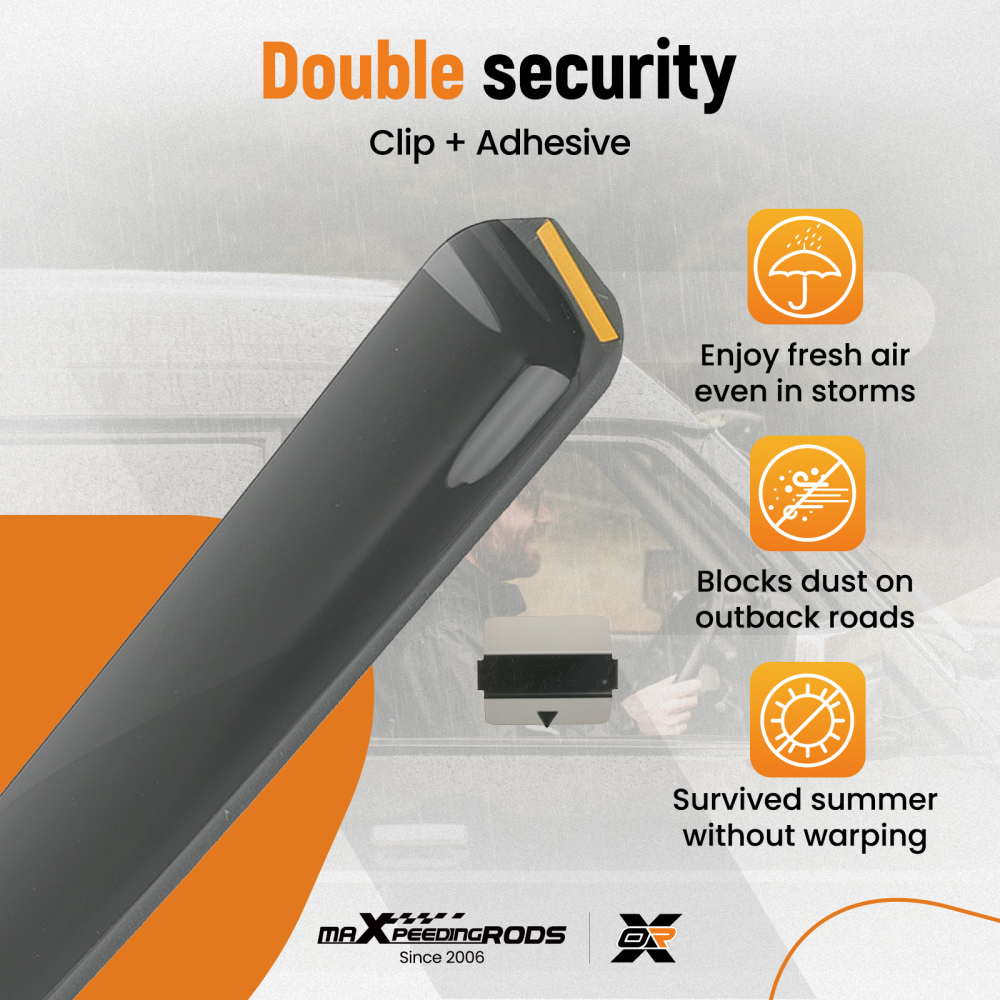 Window Rain Guards Acrylic Wind Deflectors compatible for Toyota Prius MK4 2016-2021 1.8mm