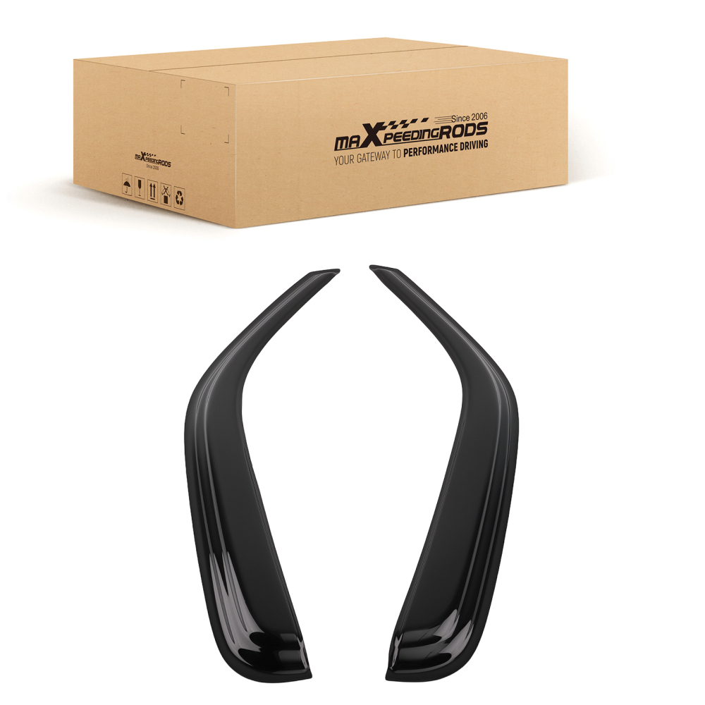 Acrylic Rain Guards compatible for VW CRAFTER 2006-2017 Window Visors Black Tinted Set