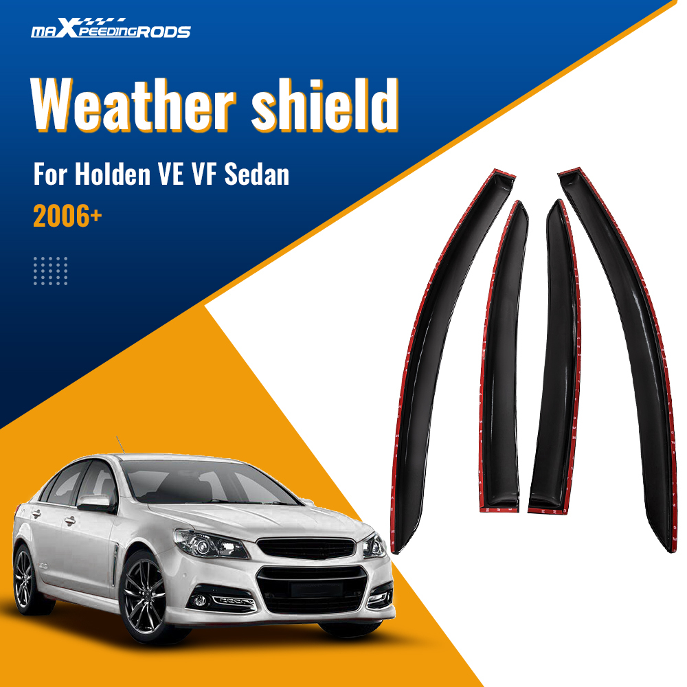 4Pcs/set Weathershields Window Visors compatible for Holden Commodore VE VF Sedan 06-17