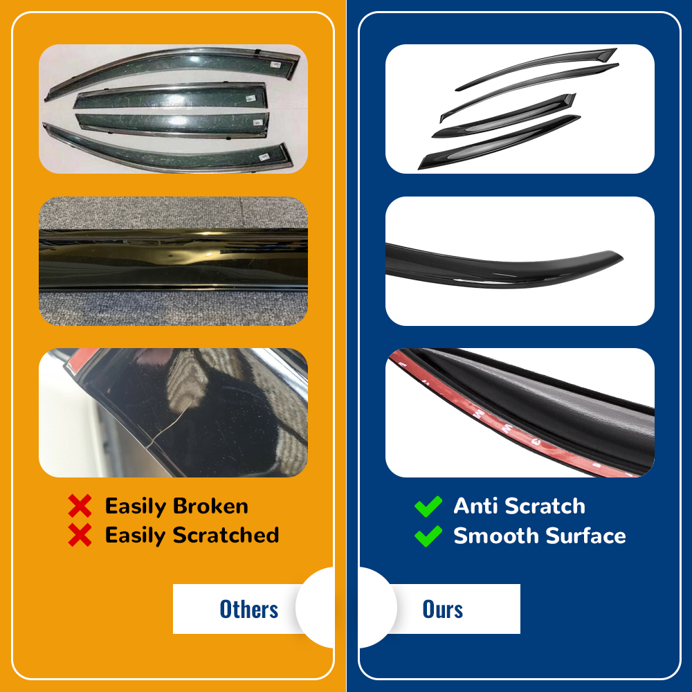 4Pcs/set Weathershields Window Visors compatible for Holden Commodore VE VF Sedan 06-17