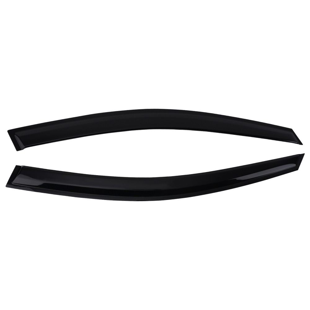 Door Rain Deflectors compatible for VW POLO MK5 09-17 Outside Mount Black Tinted Guards 4PC