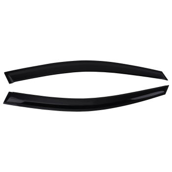 Door Rain Deflectors compatible for VW POLO MK5 09-17 Outside Mount Black Tinted Guards 4PC