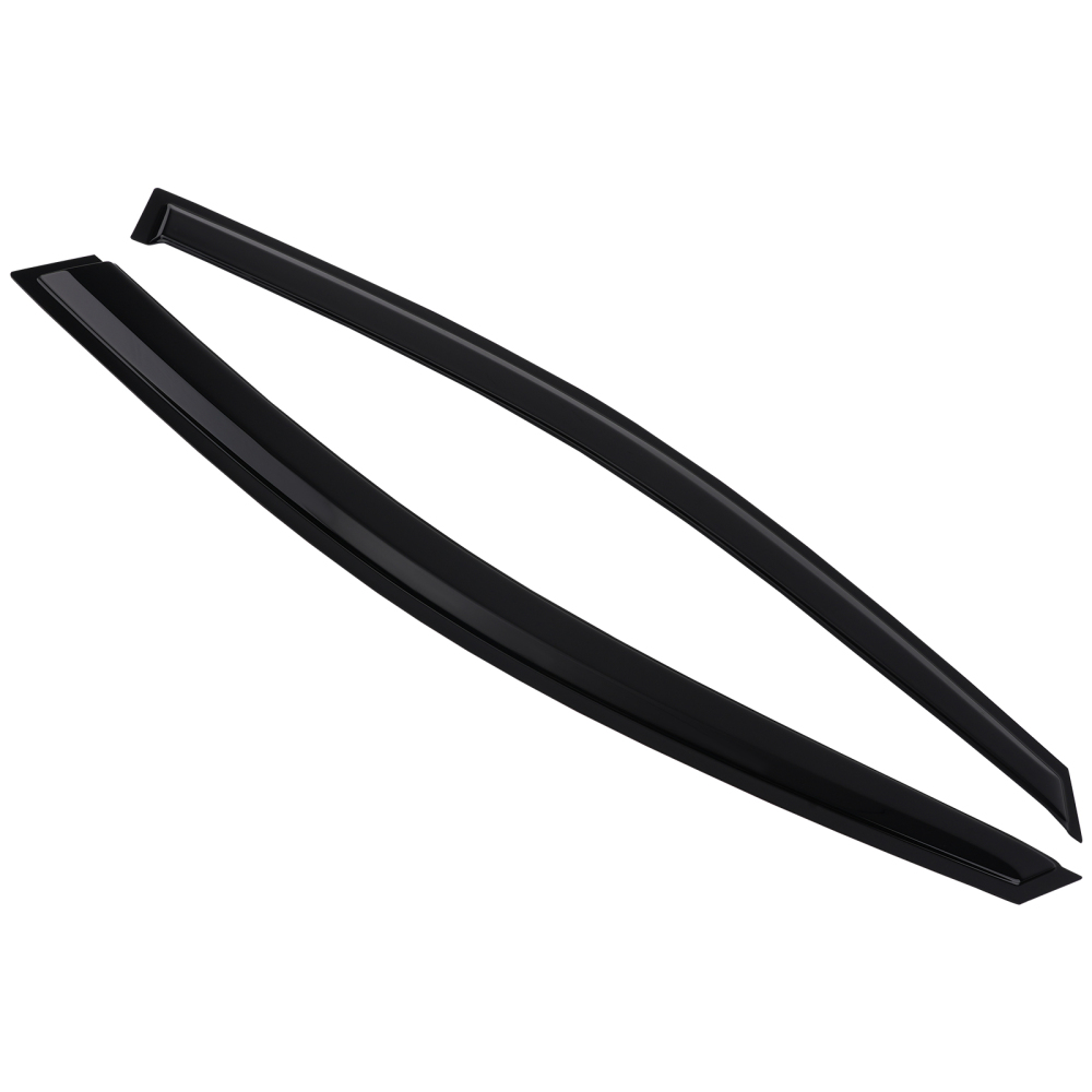 Door Rain Deflectors compatible for VW POLO MK5 09-17 Outside Mount Black Tinted Guards 4PC