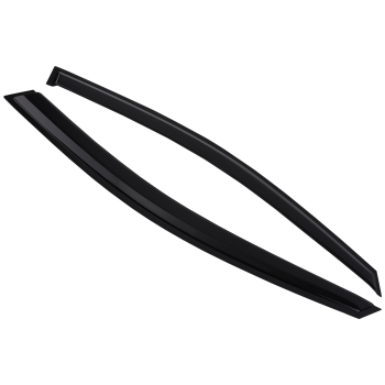 Door Rain Deflectors compatible for VW POLO MK5 09-17 Outside Mount Black Tinted Guards 4PC