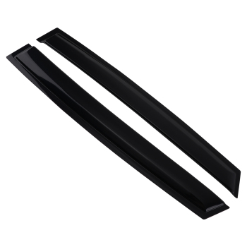 Door Rain Deflectors compatible for VW POLO MK5 09-17 Outside Mount Black Tinted Guards 4PC