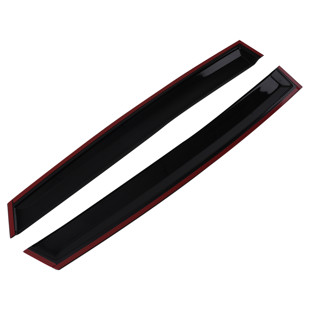 Door Rain Deflectors compatible for VW POLO MK5 09-17 Outside Mount Black Tinted Guards 4PC