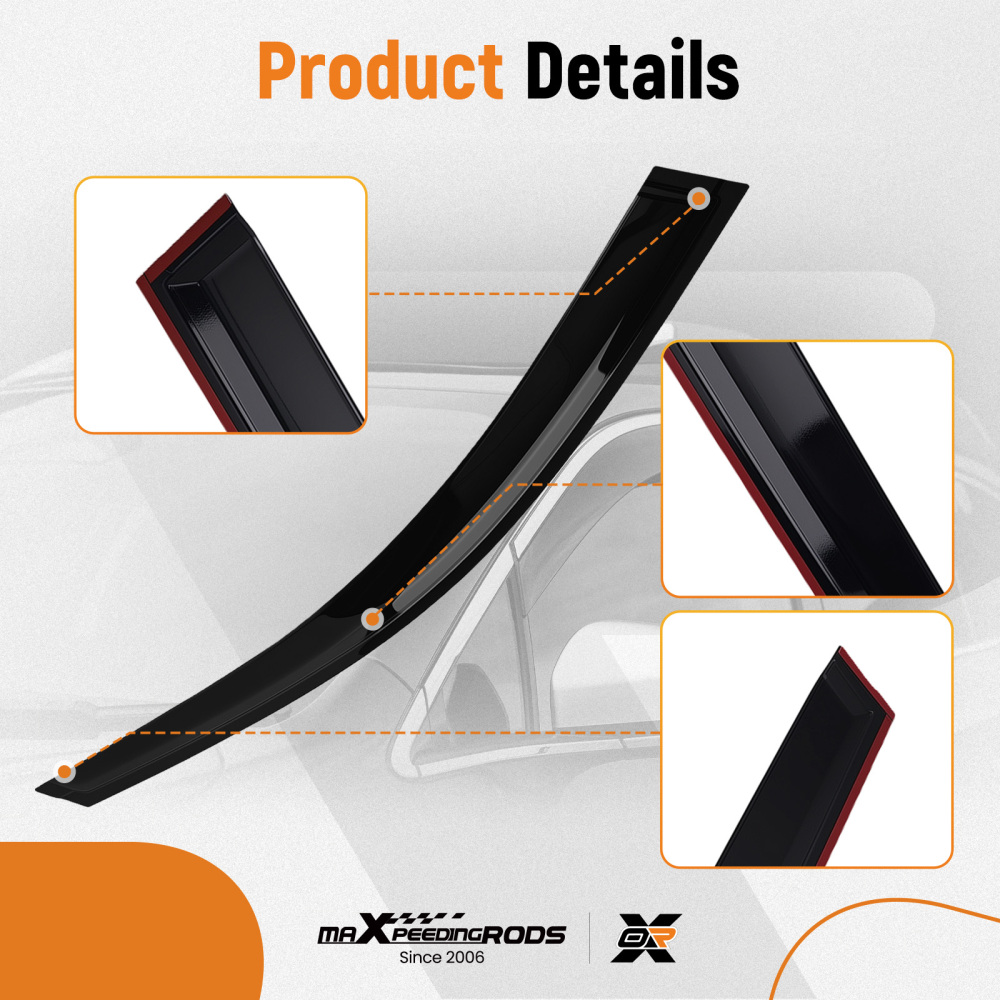 FrontRear Guards compatible for BMW X1 F48 2015-2022 Window Wind Deflectors Black 4pcs