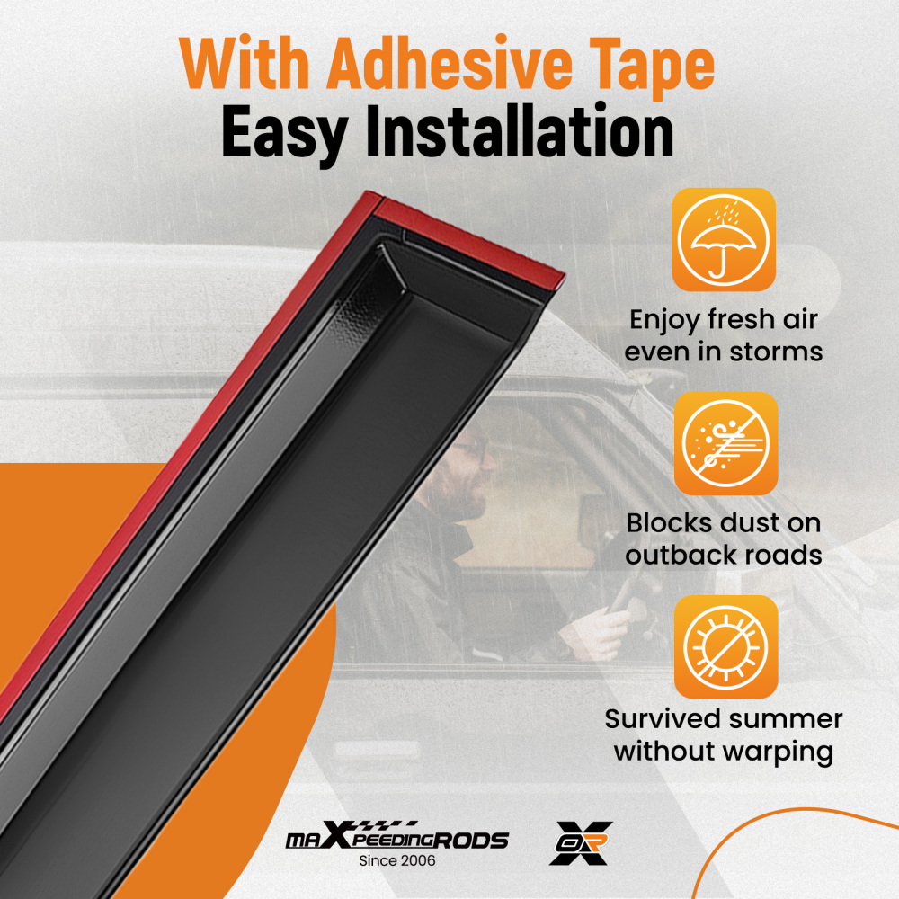 FrontRear Guards compatible for BMW X1 F48 2015-2022 Window Wind Deflectors Black 4pcs