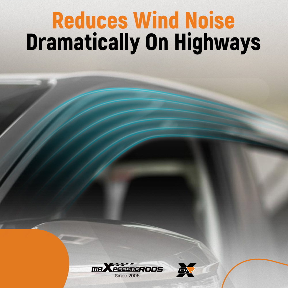 FrontRear Guards compatible for BMW X1 F48 2015-2022 Window Wind Deflectors Black 4pcs