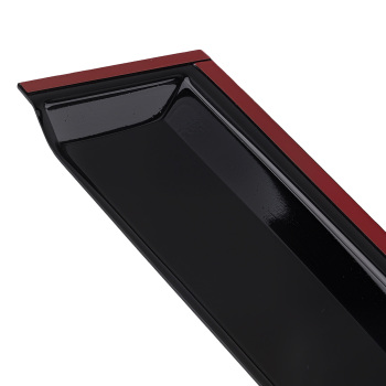 Side Rain Guards Deflectors compatible for Volvo XC60 MK2 17-24 Black Tinted Set 4 Pieces