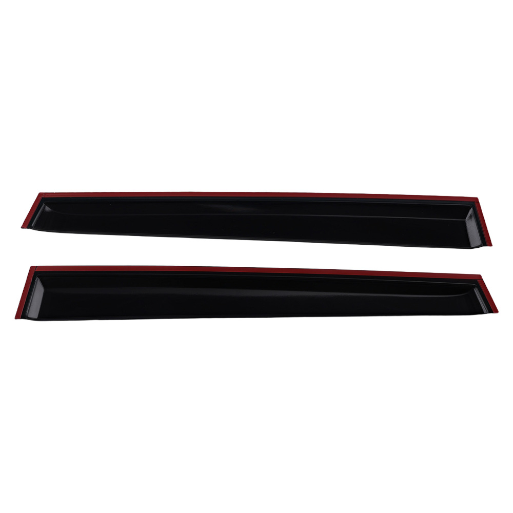 Side Rain Guards Deflectors compatible for Volvo XC60 MK2 17-24 Black Tinted Set 4 Pieces