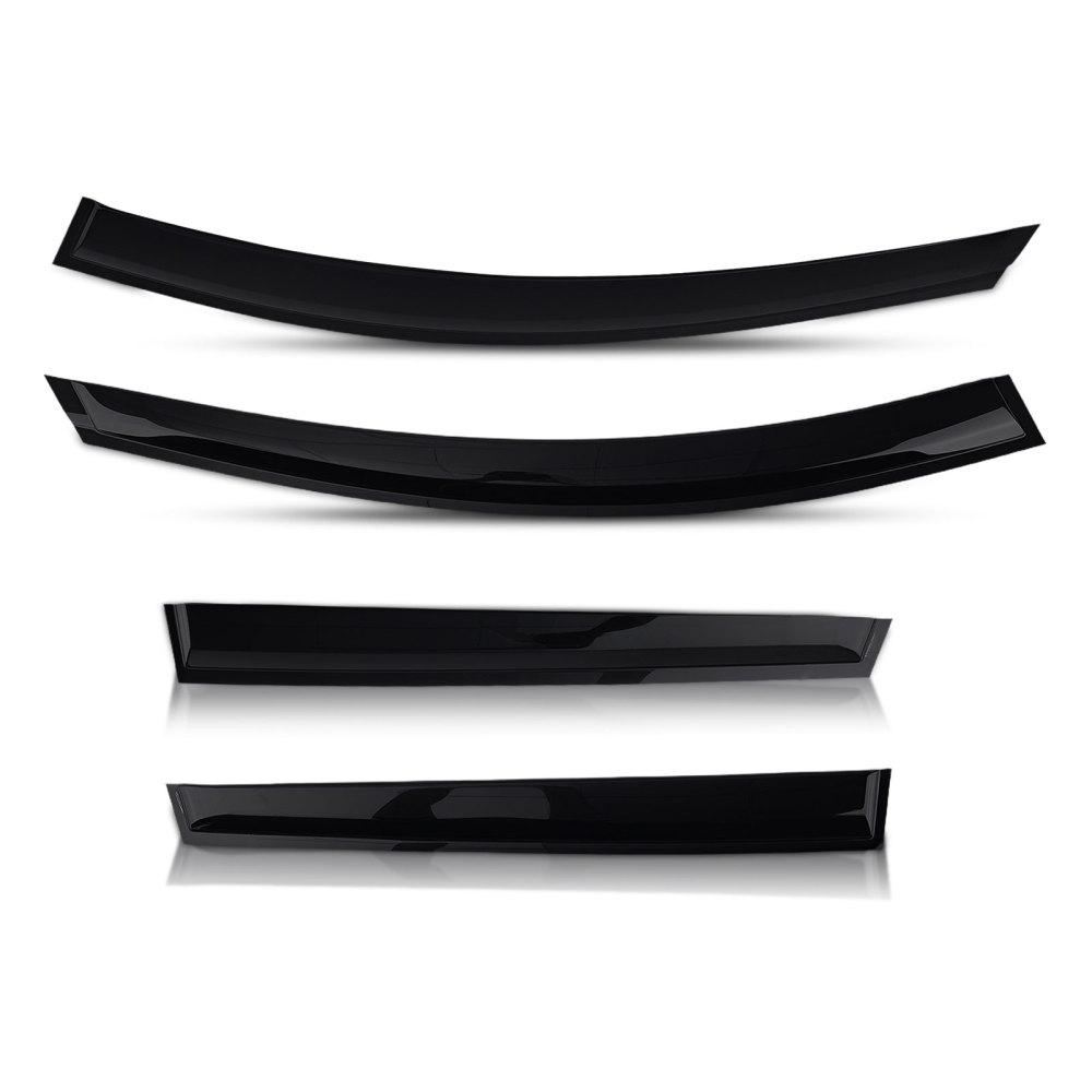 Door Wind Deflectors compatible for Volvo XC60 2008-2017 Outside Mount Black 4PC Set