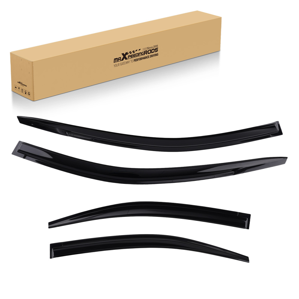 4pc Wind Deflectors compatible for Toyota Yaris MK3 2011-2020 Window Rain Guards Black Set