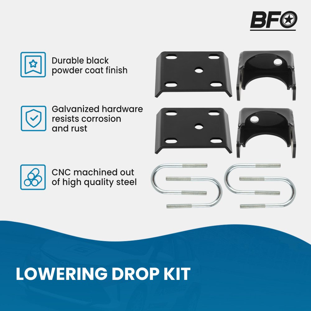 6 Drop Rear Lower FlipC-Notch Kit compatible for Chevy Silverado GMC Sierra C1500 99-06