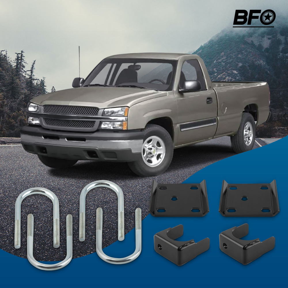 6 Drop Rear Lower FlipC-Notch Kit compatible for Chevy Silverado GMC Sierra C1500 99-06