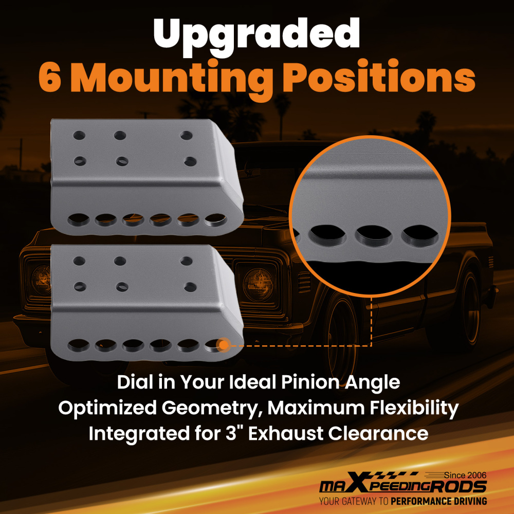 Anti Squat Brackets Trailing Arm Brackets compatible for Chevy C10/Compatible for GMC C15 1963-72