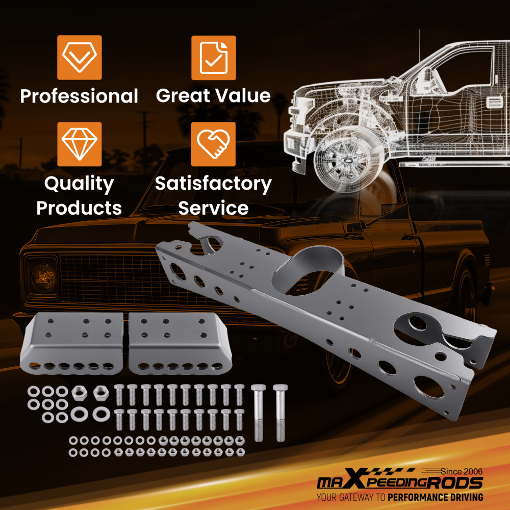 Anti Squat Brackets Trailing Arm Brackets compatible for Chevy C10/Compatible for GMC C15 1963-72