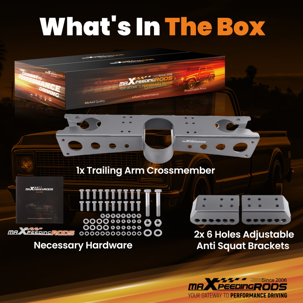 Anti Squat Brackets Trailing Arm Brackets compatible for Chevy C10/Compatible for GMC C15 1963-72