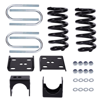 3 / 5 Drop Lowering Flip Kit w/ Coil Springs compatible for Chevy C10 compatible for GMC C15 1973-1987