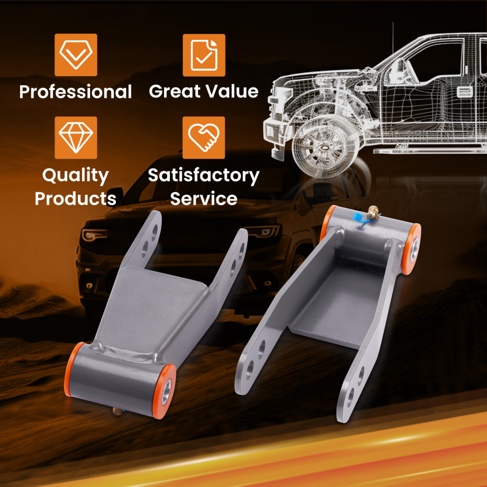 1-2 Rear Lowering Drop Shackles compatible for Chevy GMC C1500 compatible for Silverado Sierra 2WD 88-98