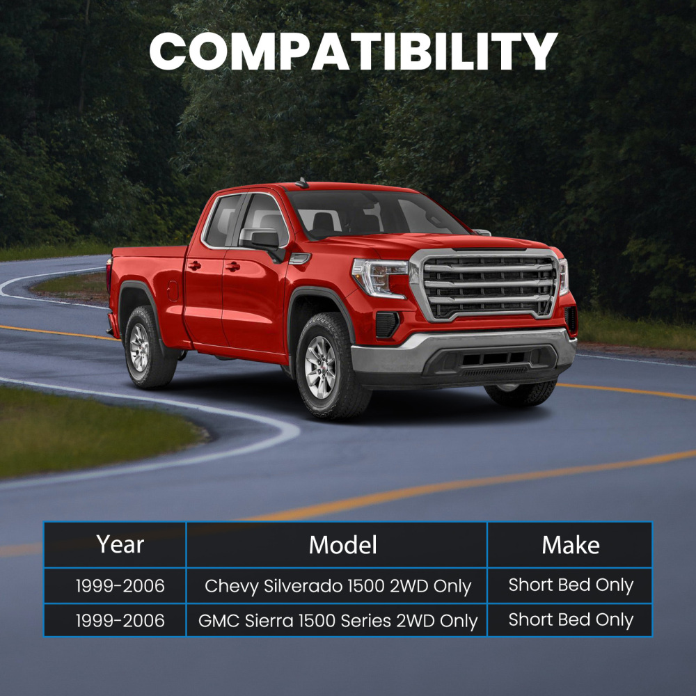 4 Drop Kit Rear ShacklesHangers compatible for Chevy Silverado GMC Sierra 1500 1999-06