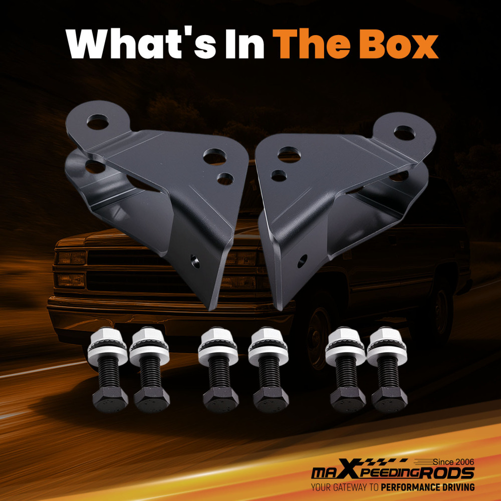 Compatible for Chevy Silverado C1500 Rear Drop Shock Extenders Lowering Kit 1996 1997 1998	