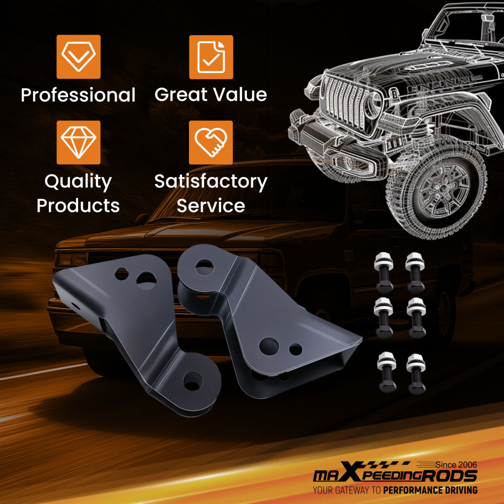 Compatible for Chevy Silverado C1500 Rear Drop Shock Extenders Lowering Kit 1996 1997 1998	