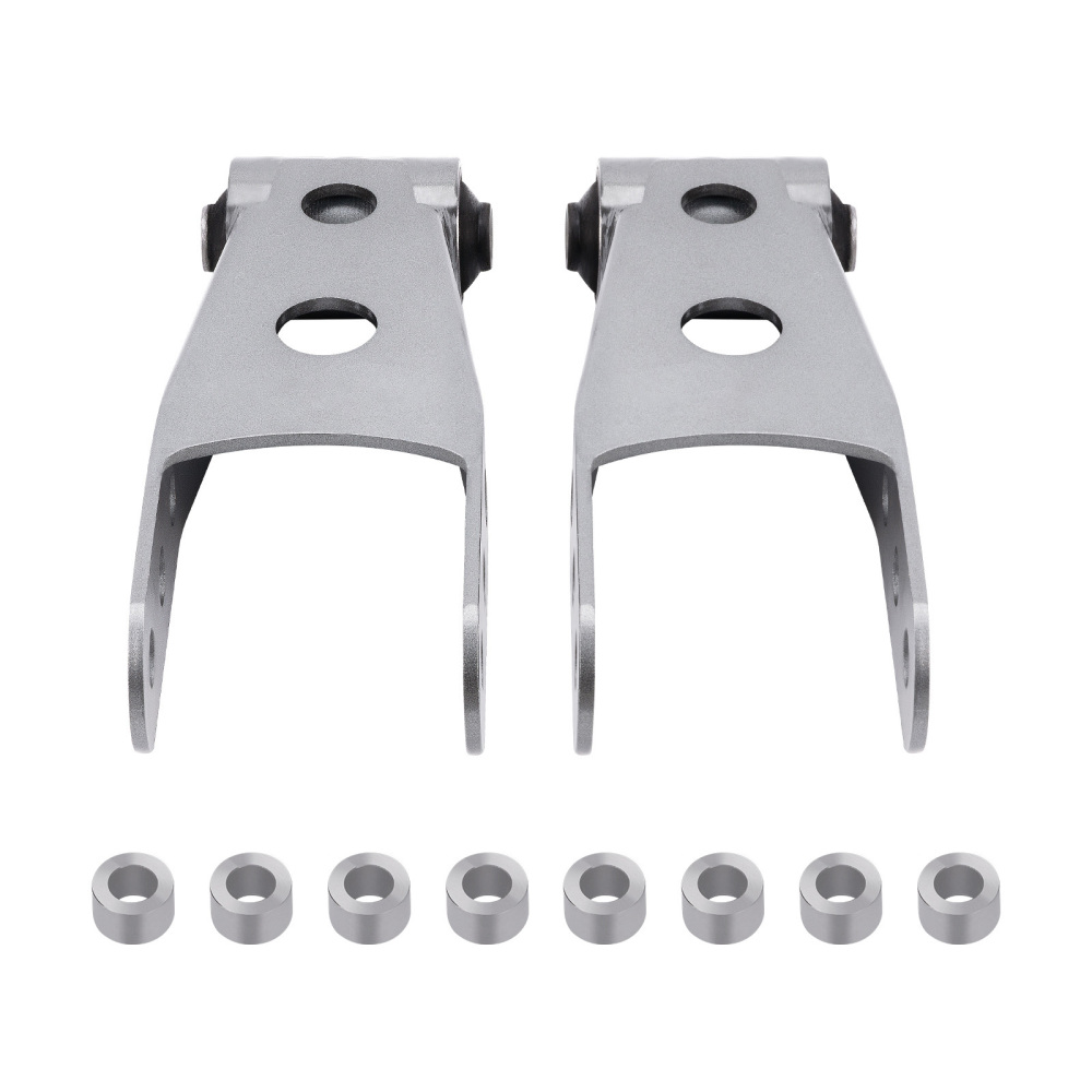 Compatible for Chevy Silverado 1500 LS Crew Cab Rear 2-3 inch Lowering Drop Shackles Kit 