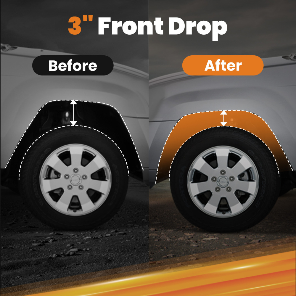 3 Front Lowering Coil Springs Drop Kit compatible for Chevy C10 compatible for GMC C15 1963-1987