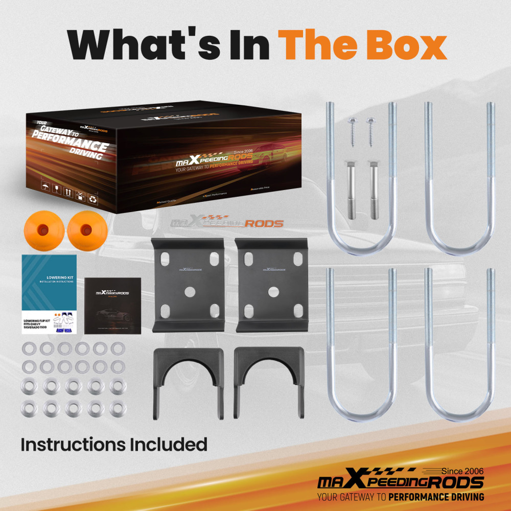 Compatible for Chevrolet Chevy compatible for GMC C1500 88 - 1998 6 Inch Rear Axle Flip Kit new