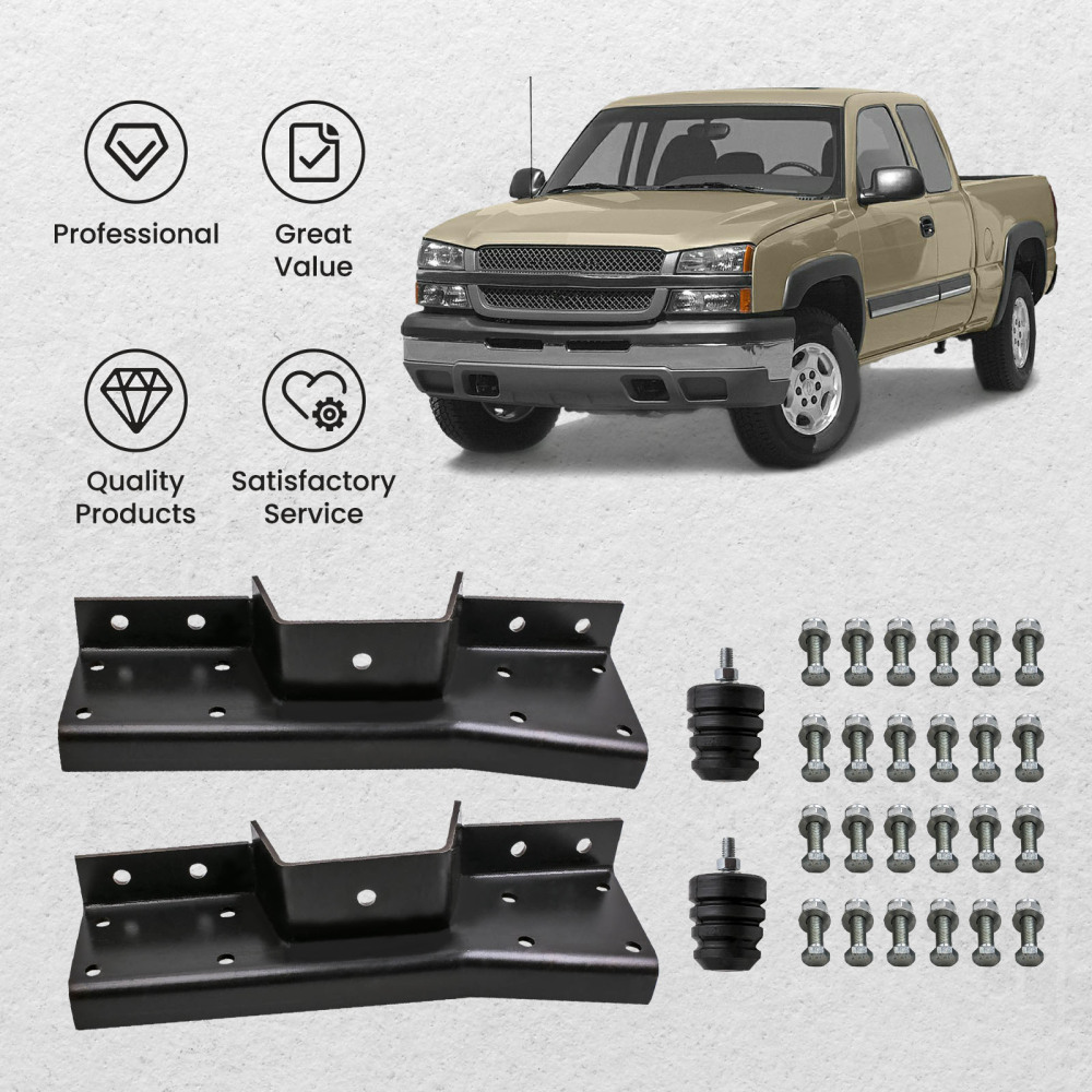 C-NOTCH Bolt Kit Rear compatible for GMC Sierra 1500 Classic NBS Body 2x2 / 4x4 2001-2007