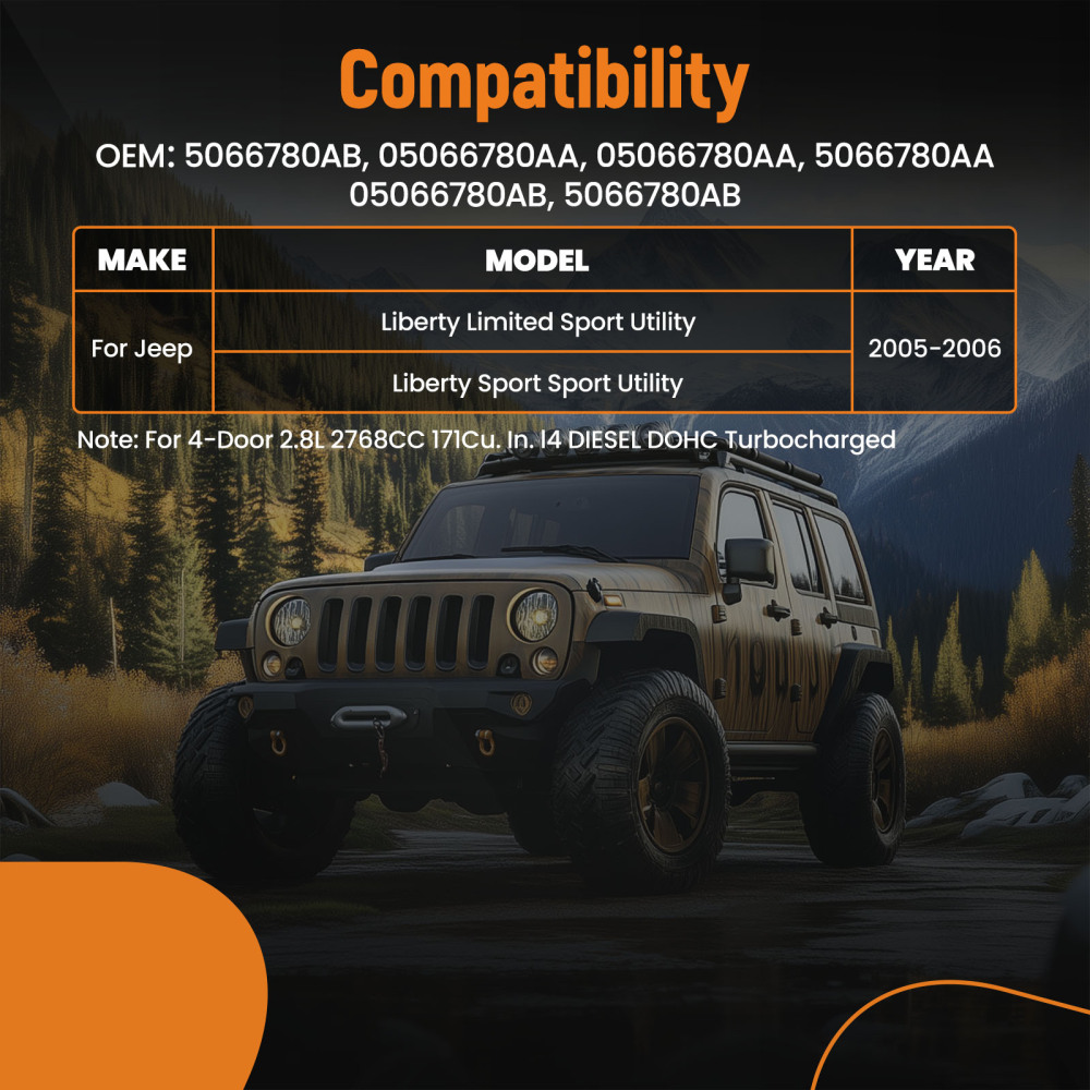 16pcs Set Bilancieri Valvole compatibile per Jeep Liberty 2.8L Diesel 2005-2006 05066780AA