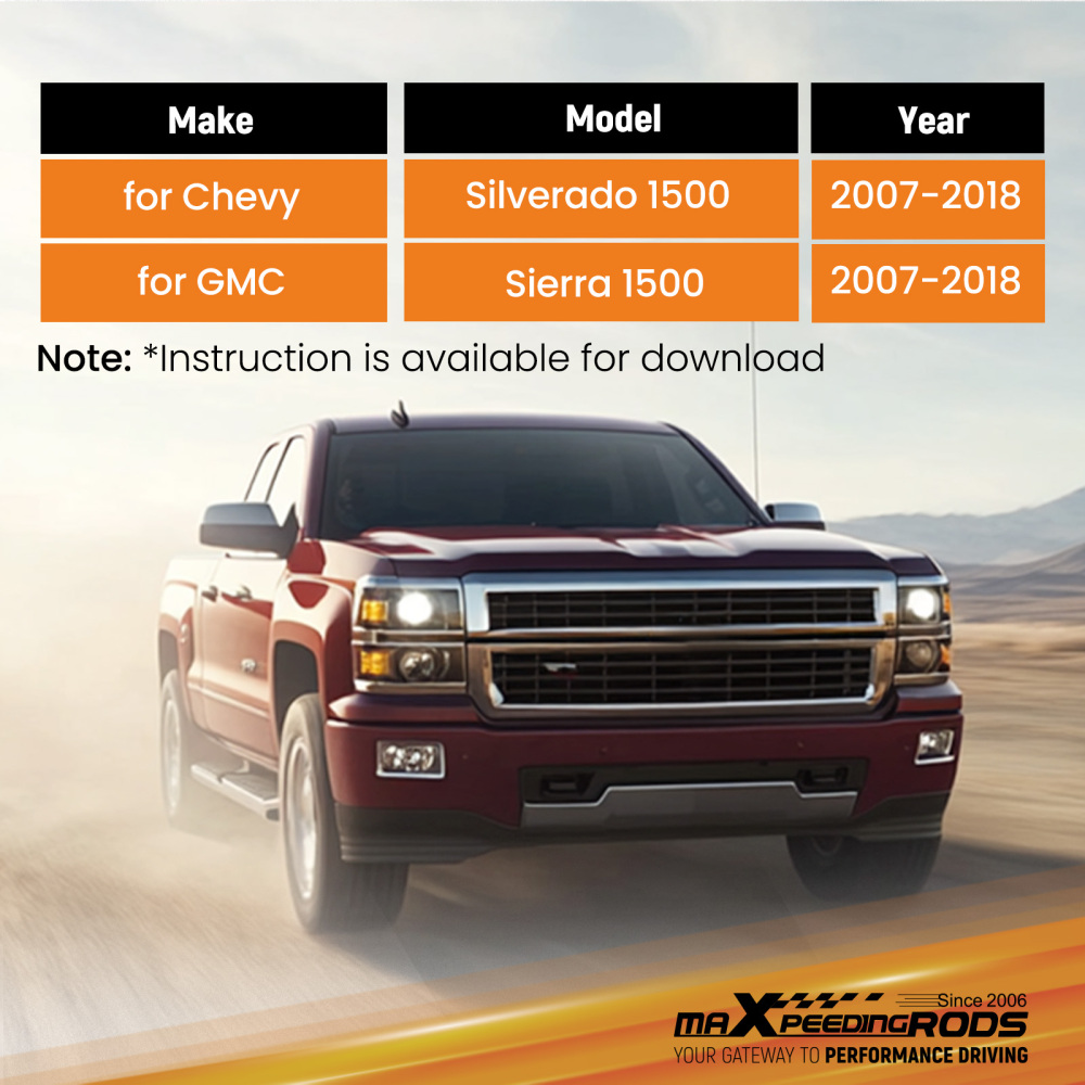 6-7 Rear Axle Lowering Drop Flip Kit compatible for Chevy Silverado GMC Sierra 1500 07-18