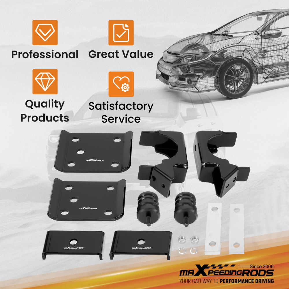 6-7 Rear Axle Lowering Drop Flip Kit compatible for Chevy Silverado GMC Sierra 1500 07-18