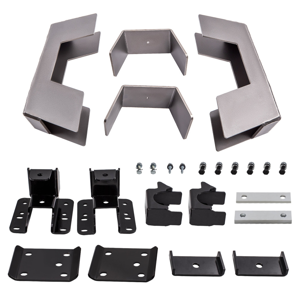 6 Under Bed C-Notch + Drop Axle Flip Lowering Kit compatible for GMC Sierra 1500 2007-2018