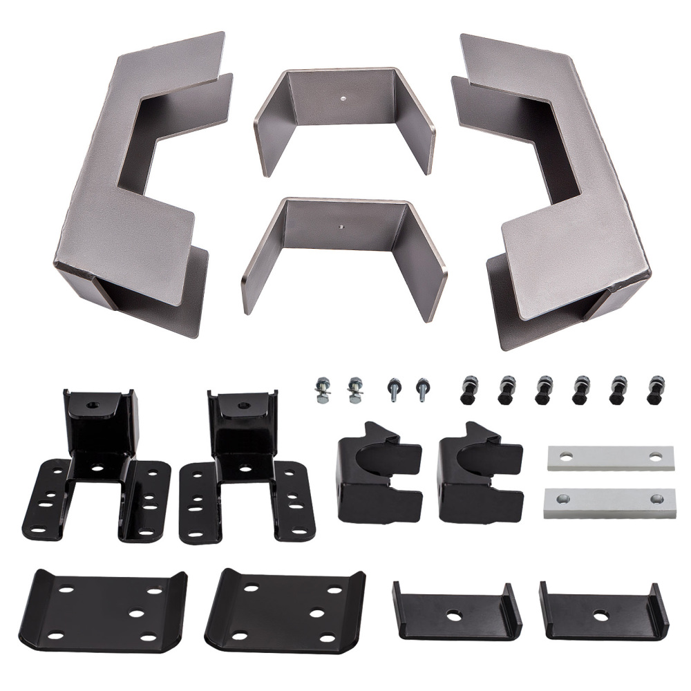 6 Under Bed C-Notch + Drop Axle Flip Lowering Kit compatible for GMC Sierra 1500 2007-2018