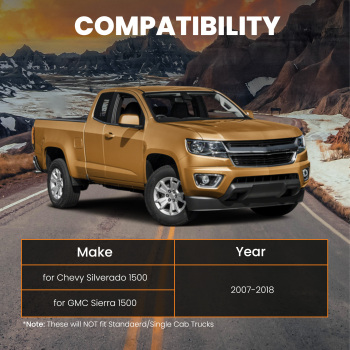 6 Under Bed C-Notch + Drop Axle Flip Lowering Kit compatible for GMC Sierra 1500 2007-2018