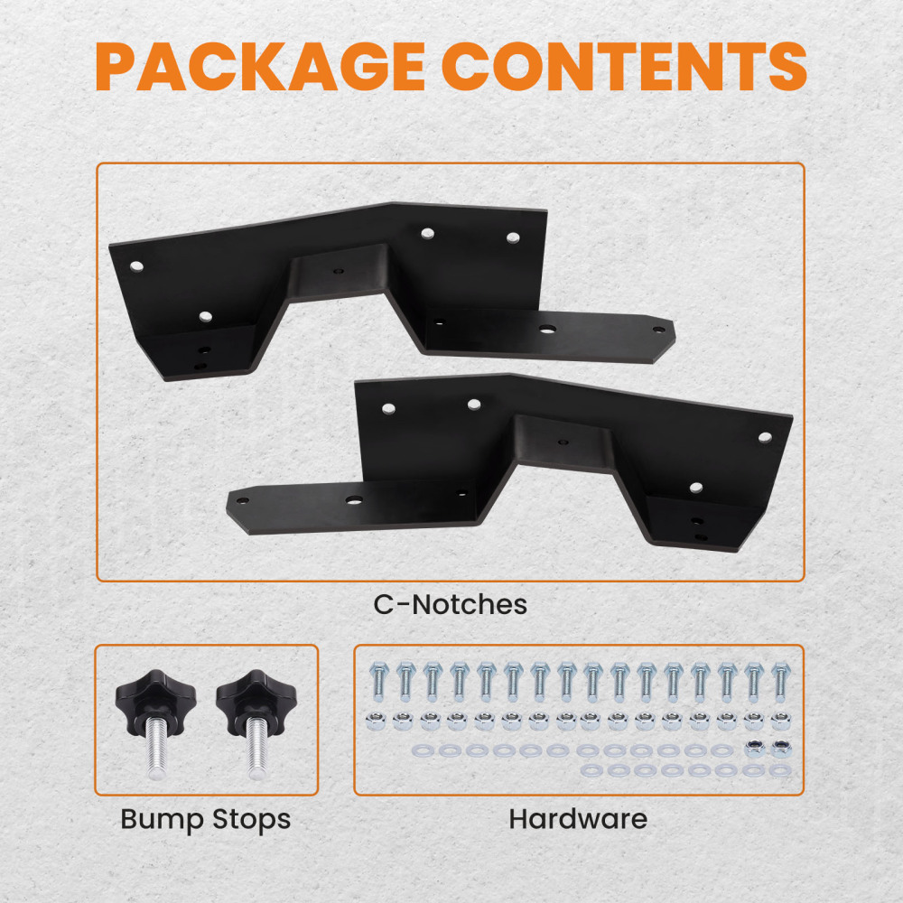 Rear Frame C Notch Kit Bolt In compatible for Chevy C10 1963-1972  compatible for GMC Truck