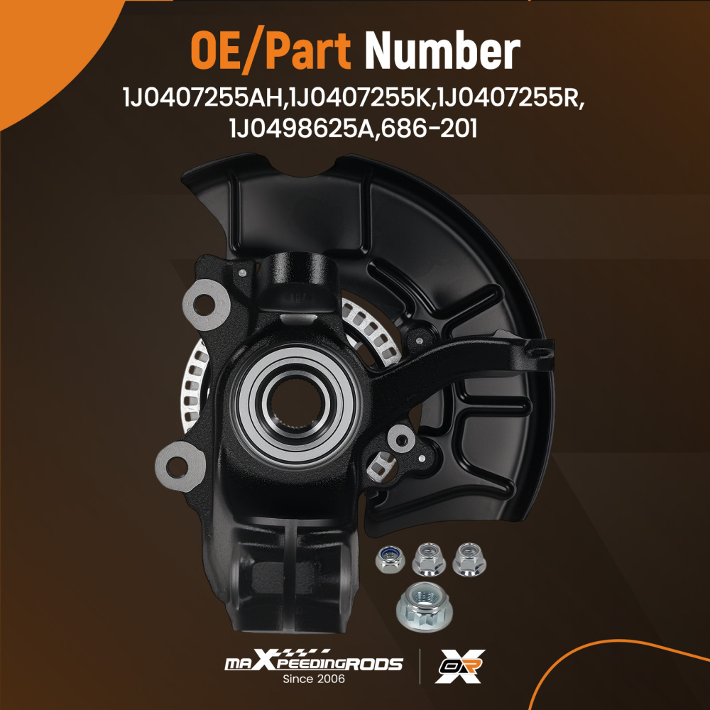 Steering Knuckle Front Left compatible for VW Golf Bora 2.8 V6 4motion 1999 2000-2005