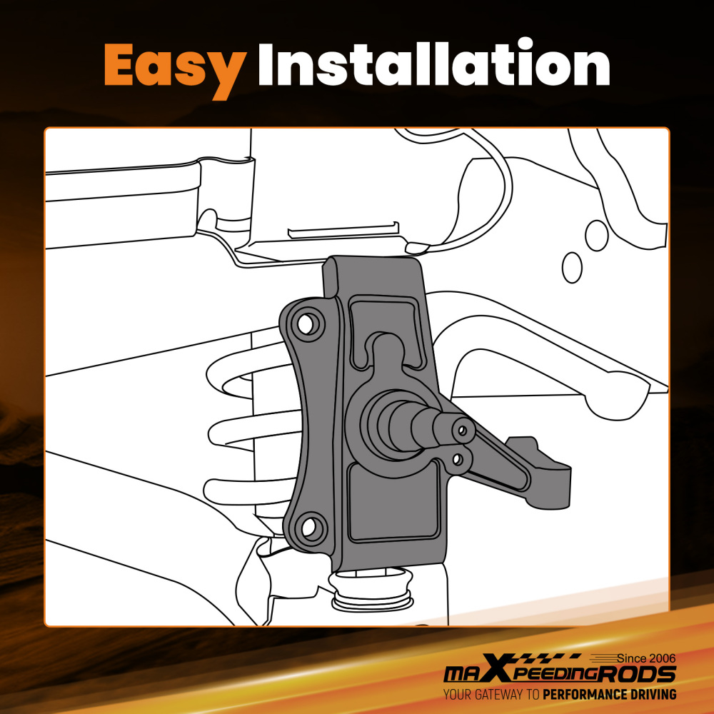 2 Front Drop Spindles compatible for Chevrolet S10 compatible for GMC S15 Sonoma Jimmy 1982-2004