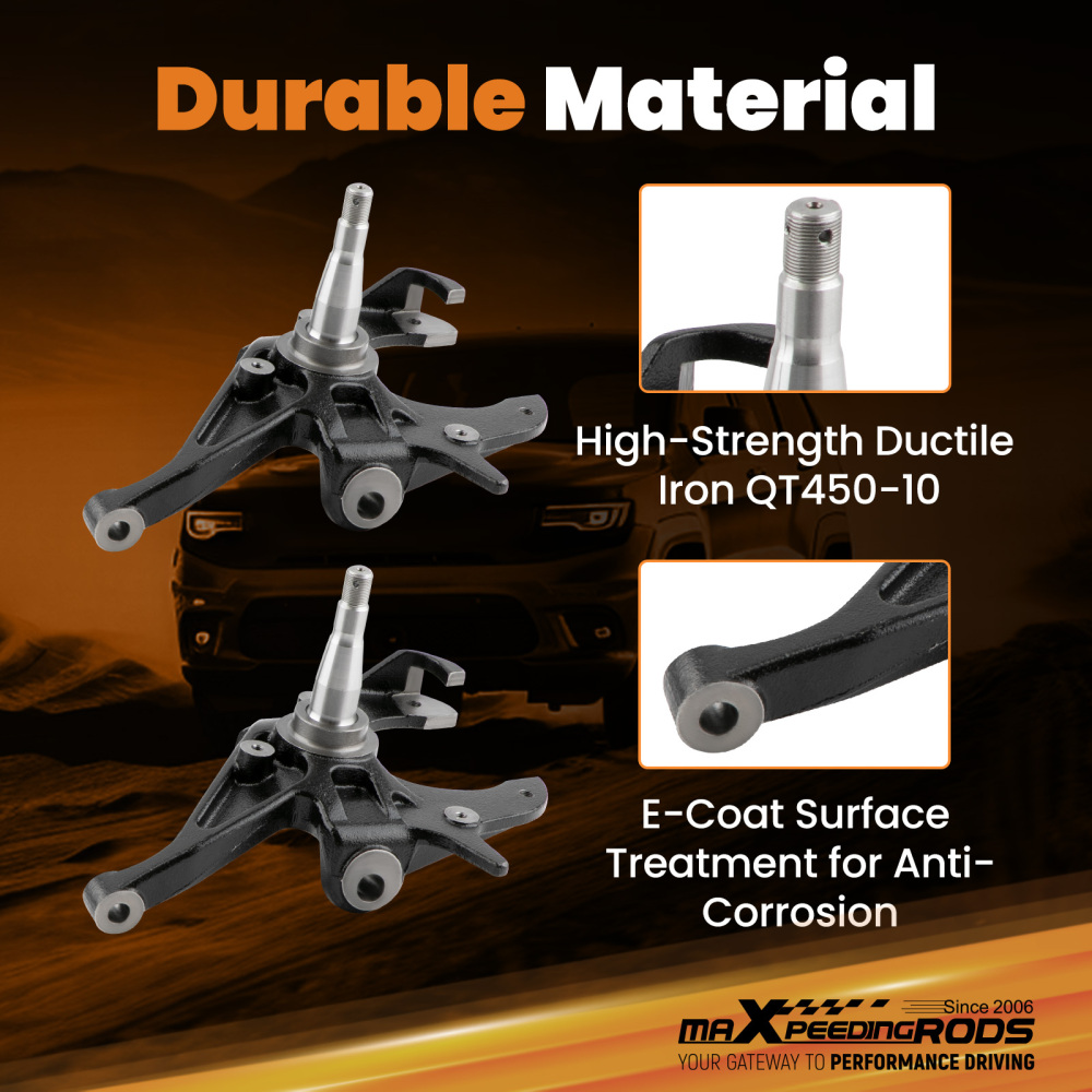 2 Front Drop Spindles compatible for Chevrolet S10 compatible for GMC S15 Sonoma Jimmy 1982-2004