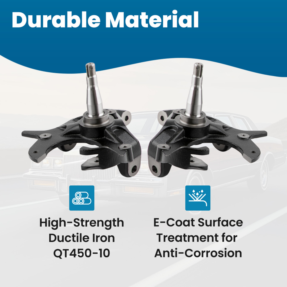 2 Front Drop Spindles For Chevrolet S10 GMC S15 Sonoma Jimmy 1982-2004