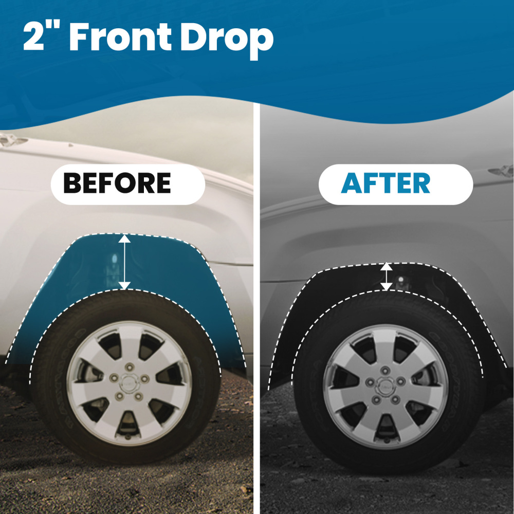 2 Front Drop Spindles For Chevrolet S10 GMC S15 Sonoma Jimmy 1982-2004