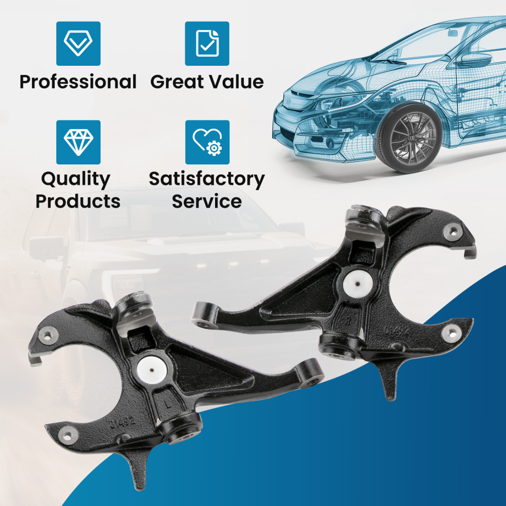 2 Front Drop Spindles For Chevrolet S10 GMC S15 Sonoma Jimmy 1982-2004